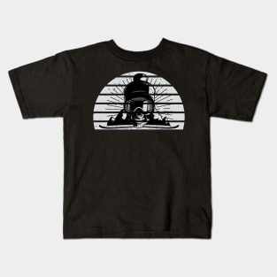 Skull Ski Skiing Kids T-Shirt